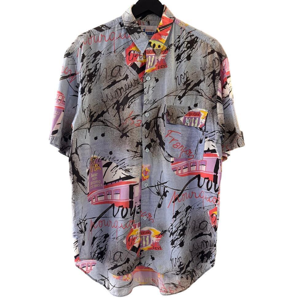 Vintage Surf Line Hawaii Original Jams Men’s Casual Shirt France Paris Medium
